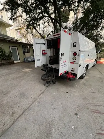 Magnet Plumbing service vehicle on-site for Sewer Line Repair in Carroll Heights